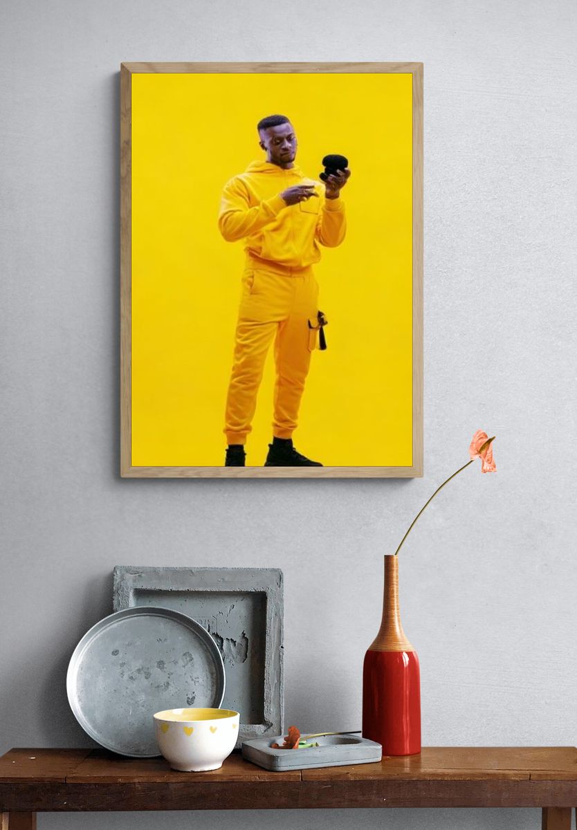 Yellow Studio Portrait Poster. — room view 3