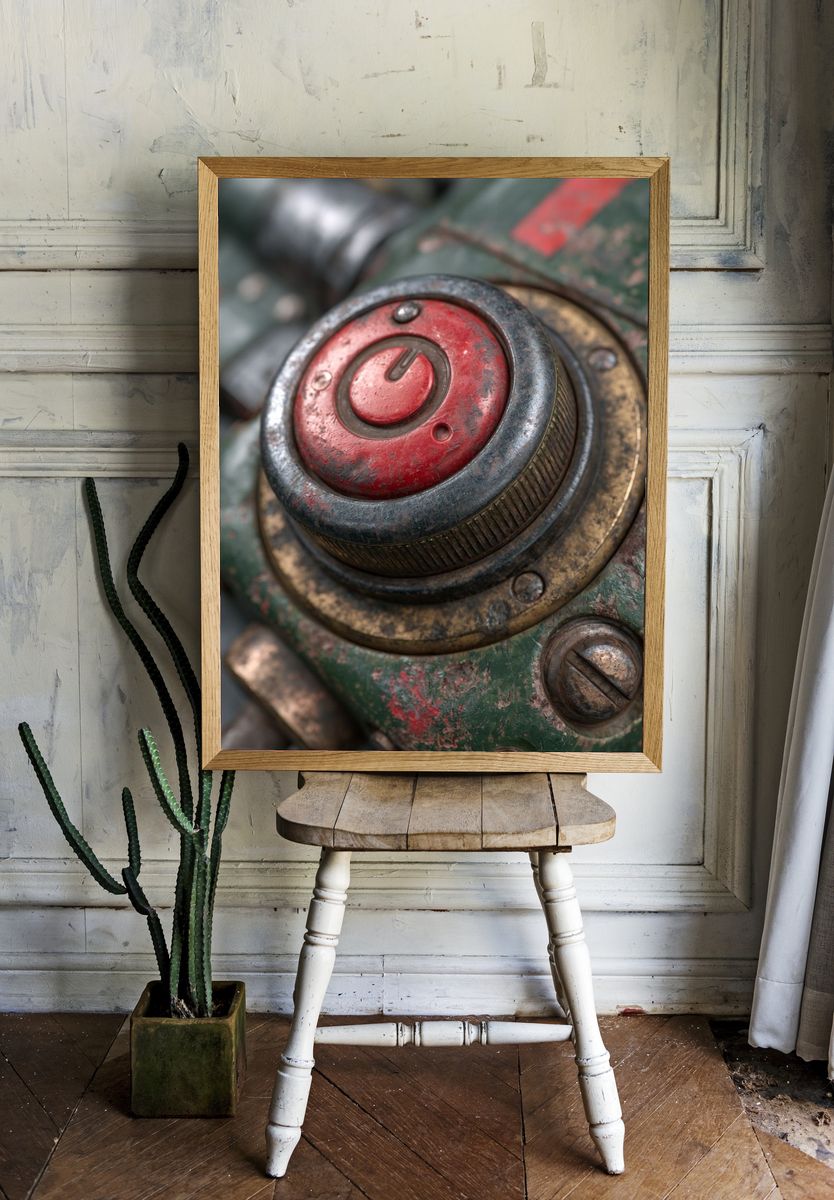 Industrial Control Dial Photography Poster. — room view 1