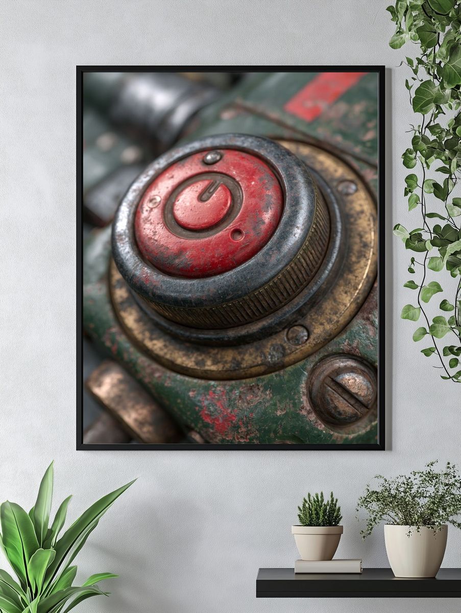 Industrial Control Dial Photography Poster. — room view 4