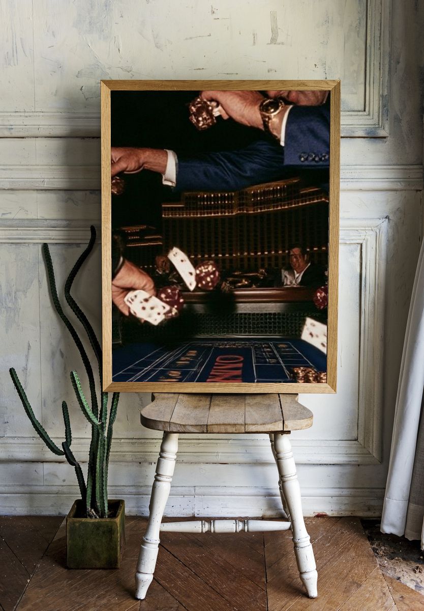 Casino Dice Roll Photography Poster. — room view 1