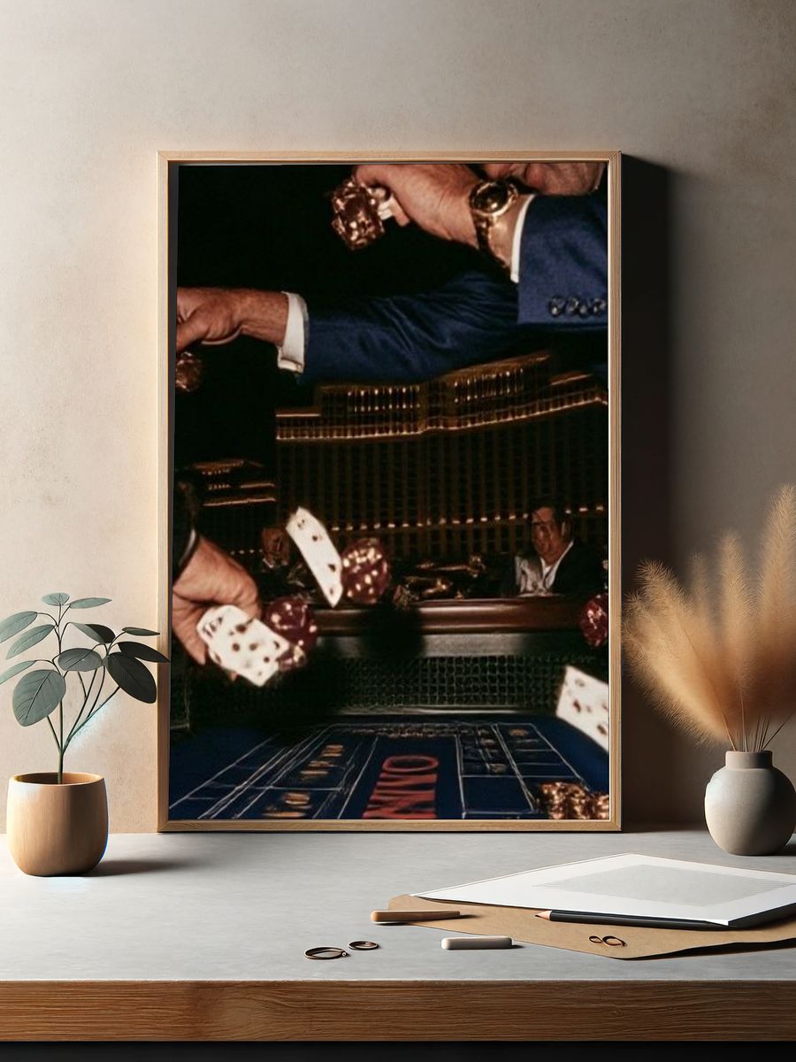 Casino Dice Roll Photography Poster. — room view 2