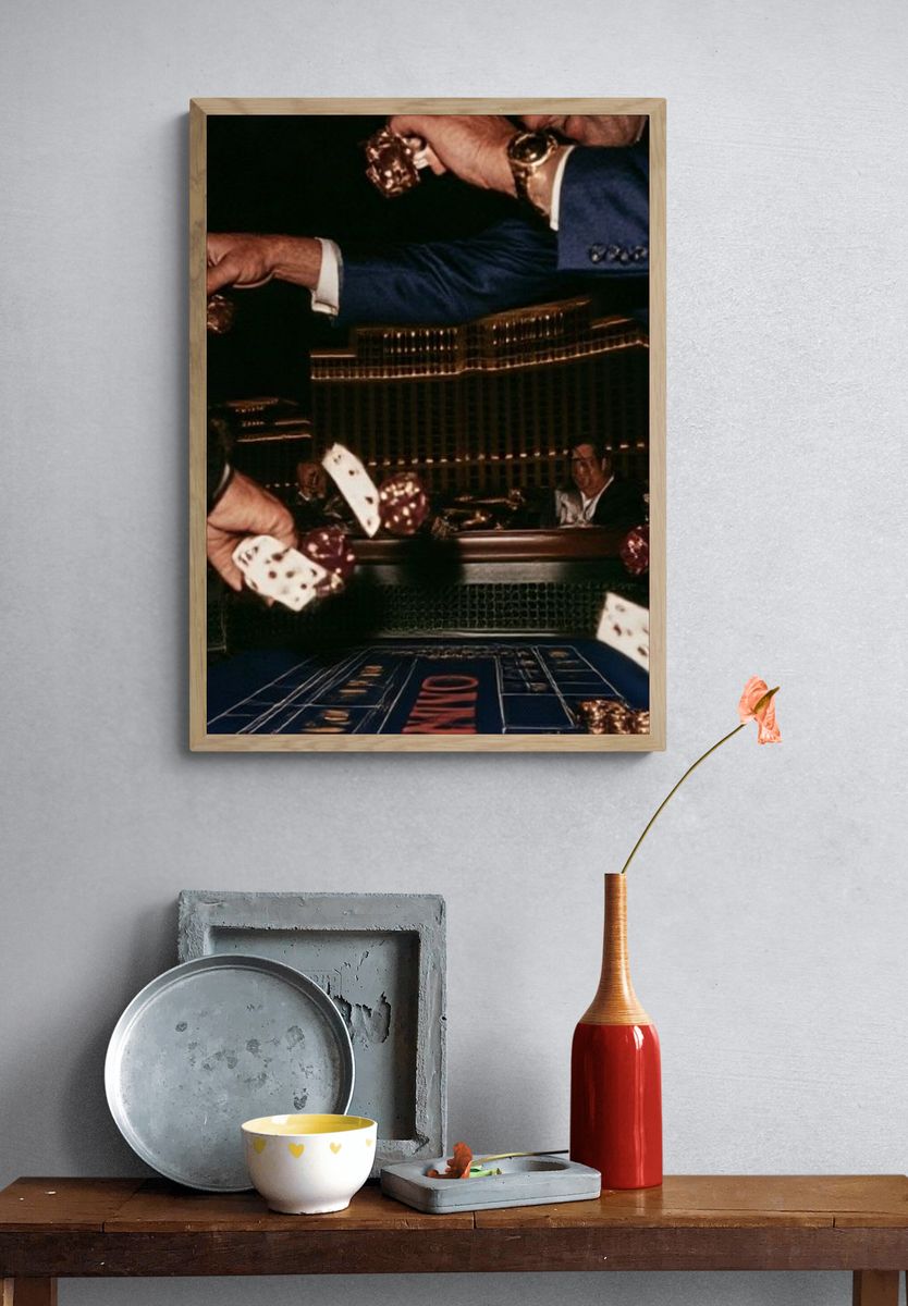 Casino Dice Roll Photography Poster. — room view 3