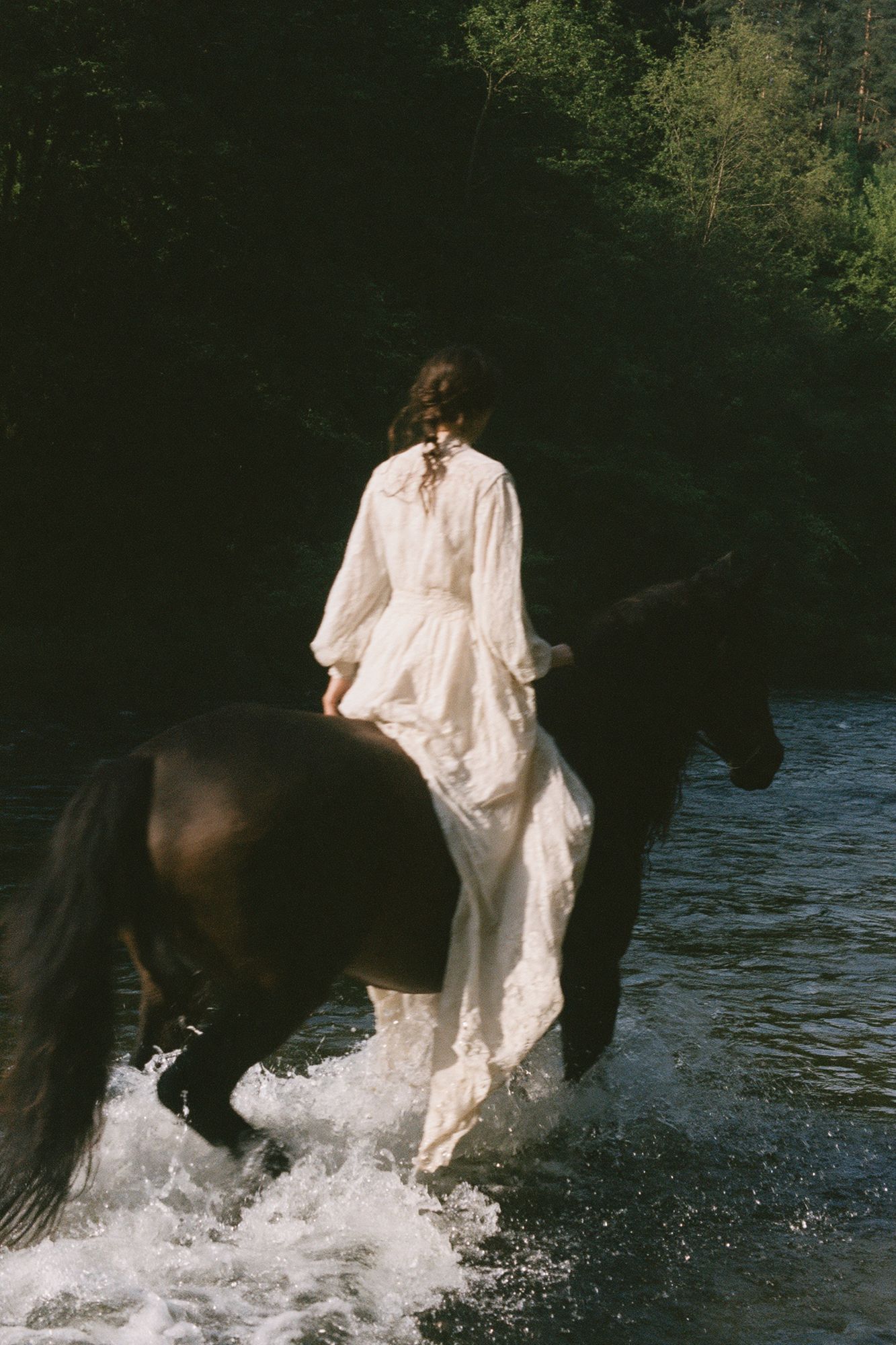 Woman on Horse in River Photography Poster. poster — photography art