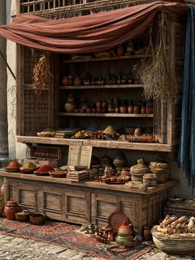 Mediterranean Spice Market Photography Poster.