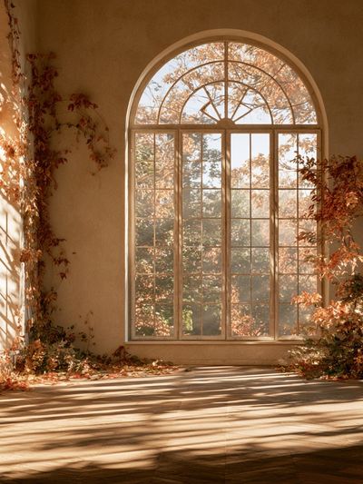 Autumn Sunlit Conservatory Photography Poster. poster