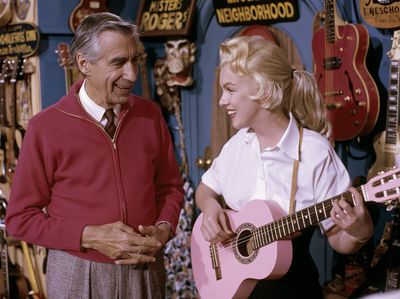Mister Rogers and Girl with Guitar Poster.