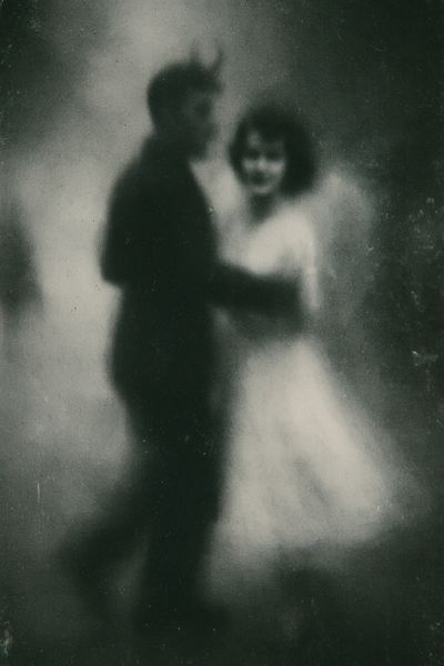 Blurred Couple Black-White Poster. poster print