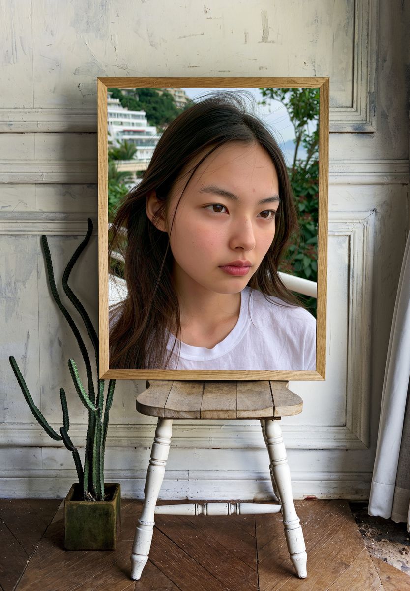 Serene Portrait Photography Poster. room preview