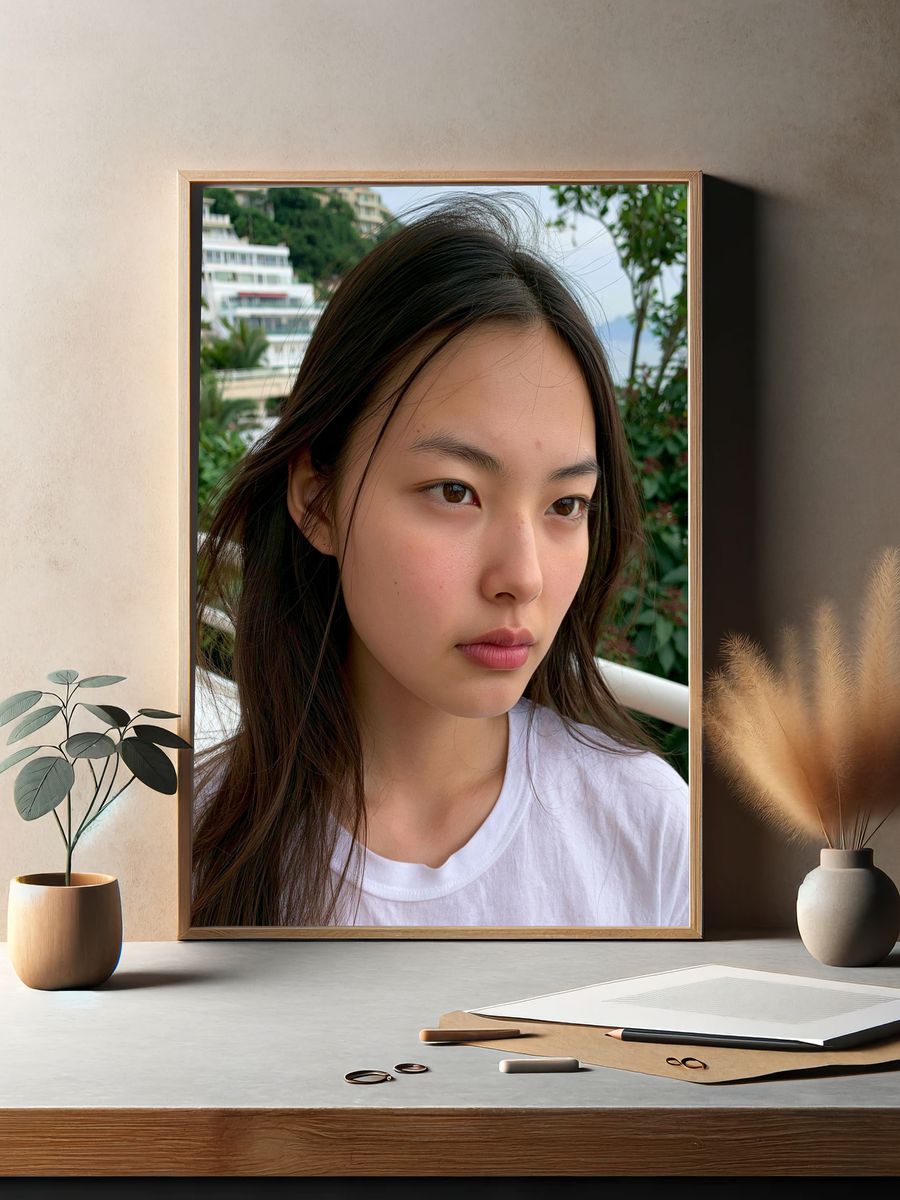 Serene Portrait Photography Poster. — room view 2