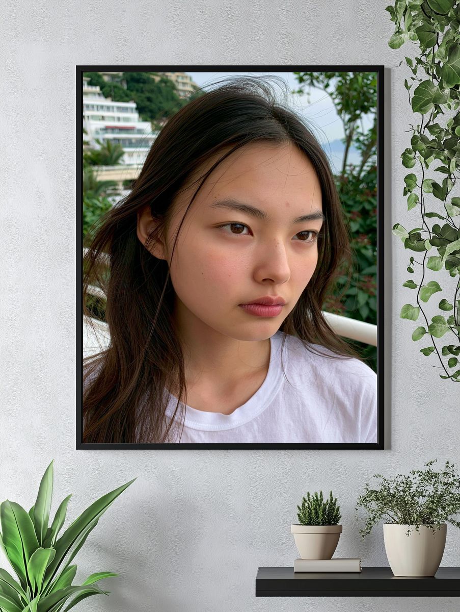 Serene Portrait Photography Poster. — room view 4