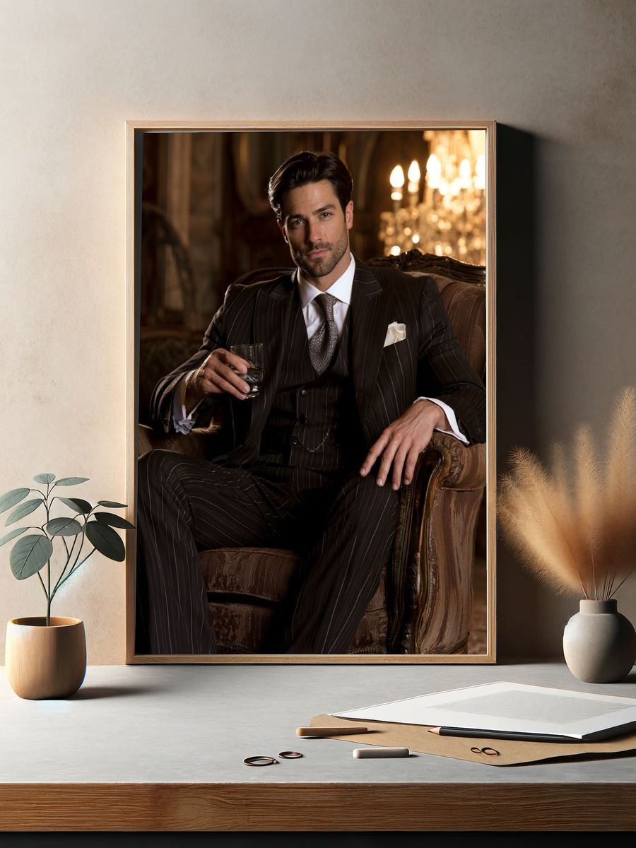 Luxury Gentleman Portrait Photography Poster. — room view 2