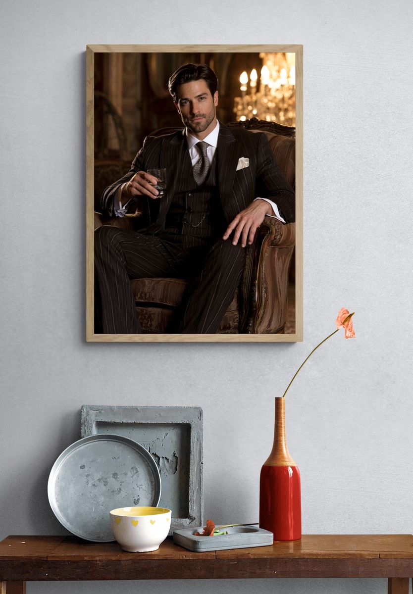 Luxury Gentleman Portrait Photography Poster. — room view 3