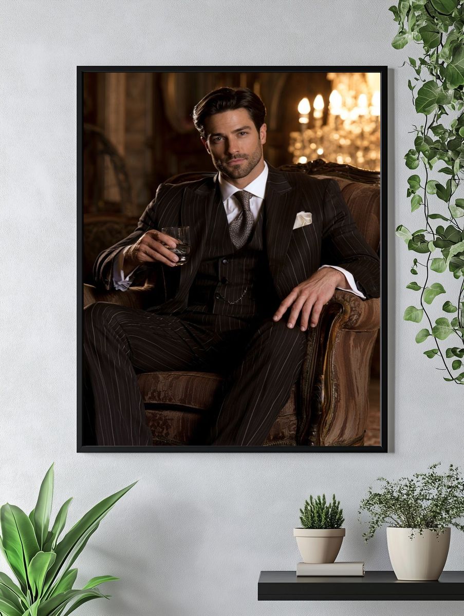 Luxury Gentleman Portrait Photography Poster. — room view 4