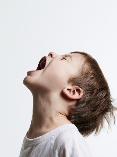Child Yawning Portrait Print.