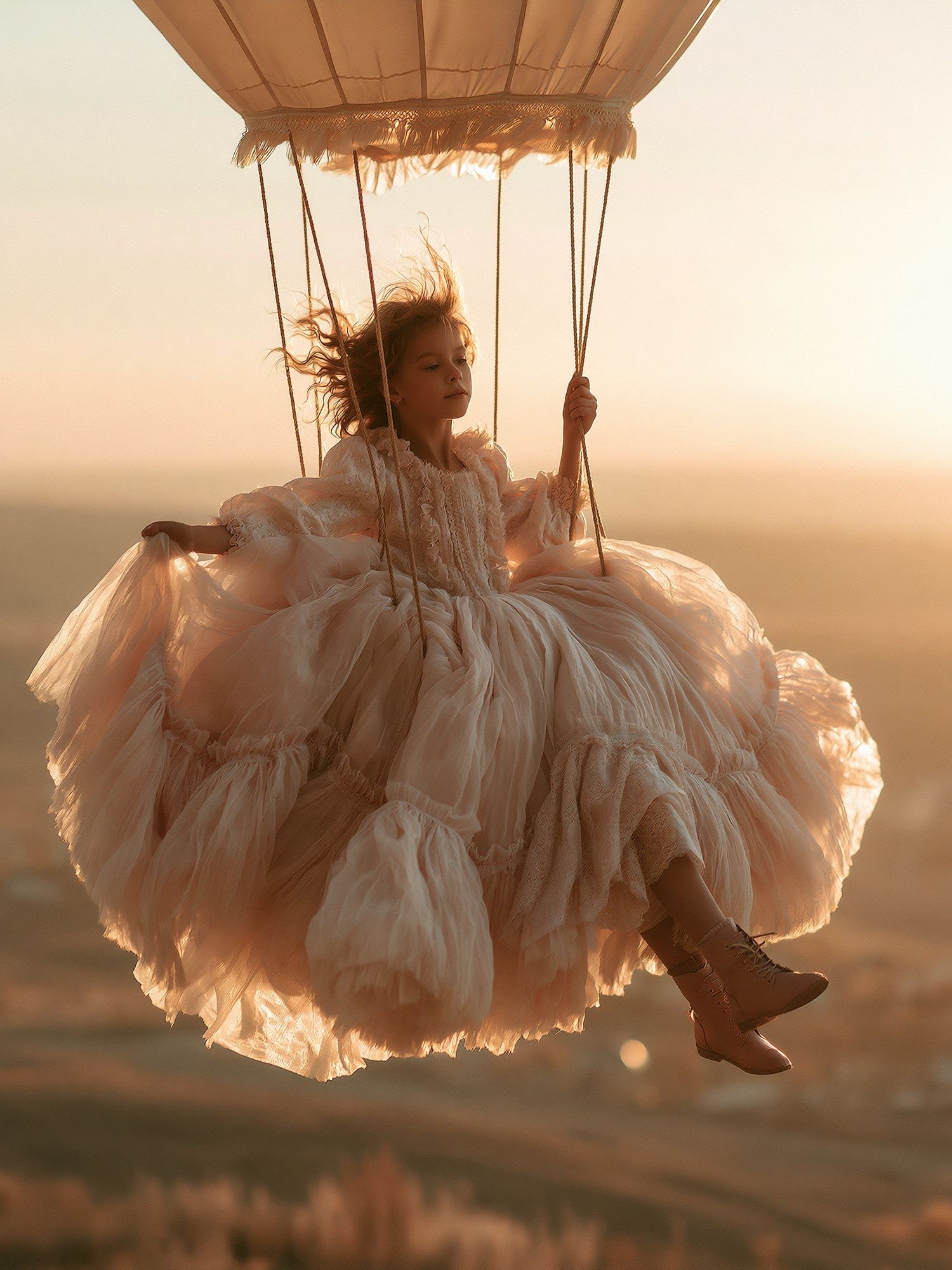 Dreamy Swing Portrait Print. poster detail