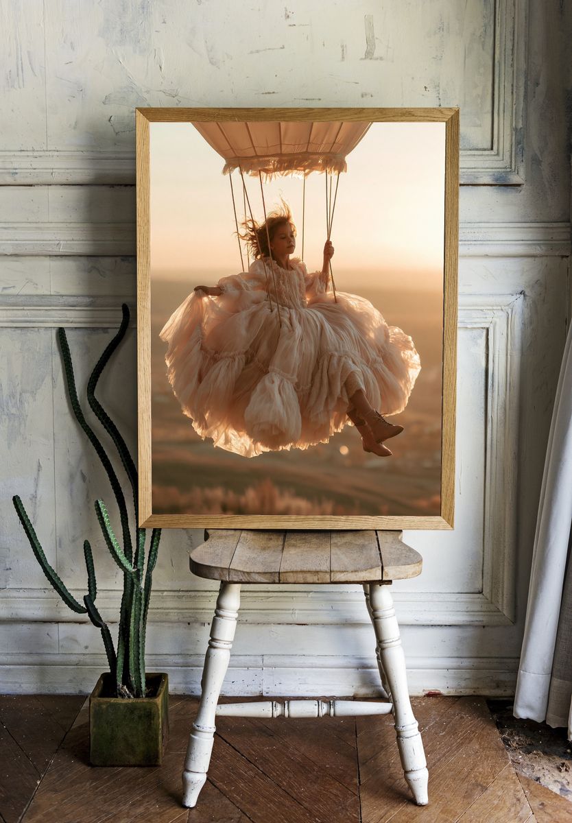 Dreamy Swing Portrait Print. — room view 1