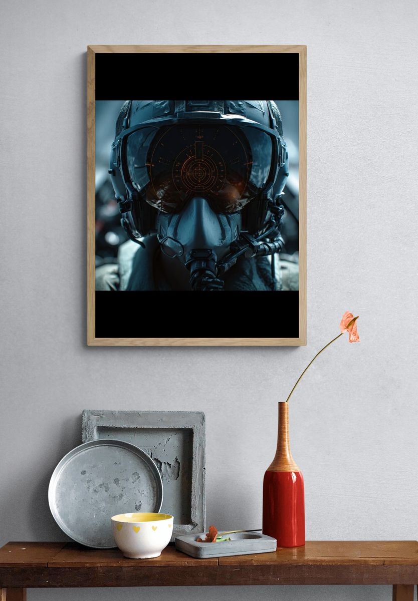 Pilot Helmet — Action Print. — room view 3