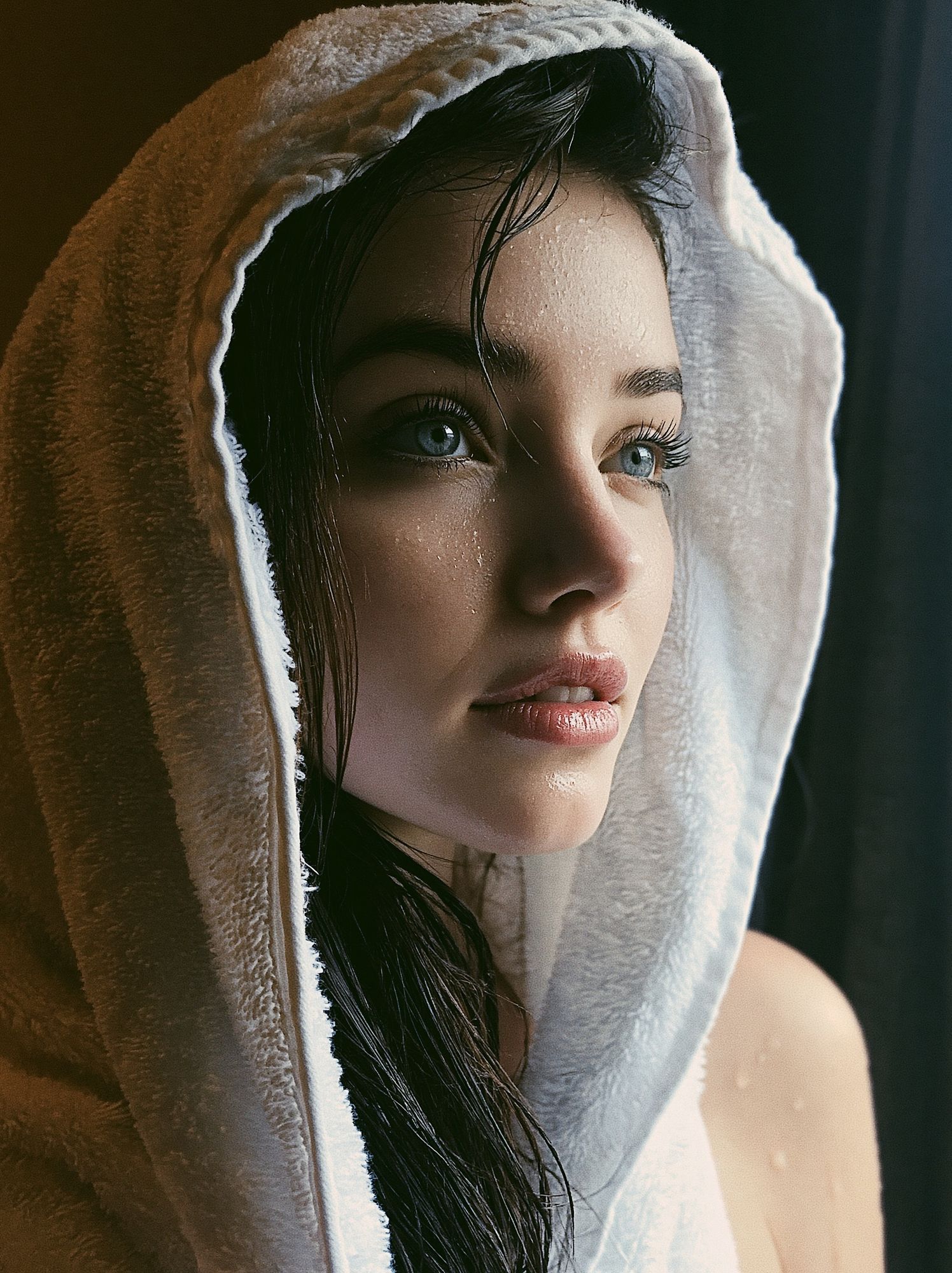 Hooded Portrait Photography Poster. poster detail