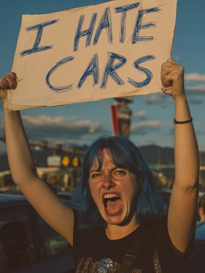 I Hate Cars — Protest Photography Print. poster print