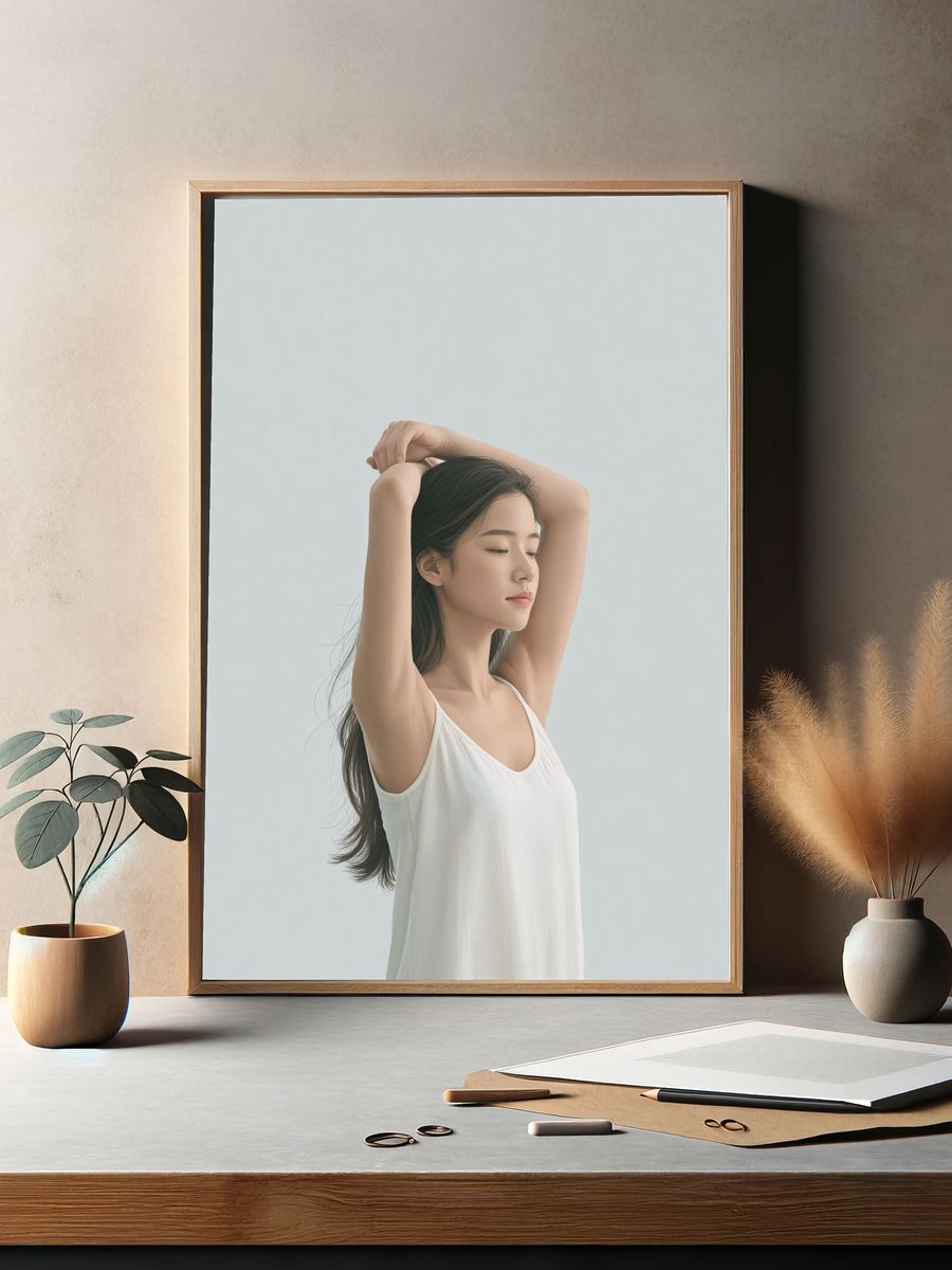 Serene Portrait Photography Poster. — room view 2
