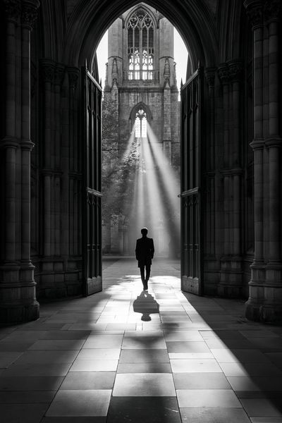 Cathedral Light Walk Photography Poster. poster