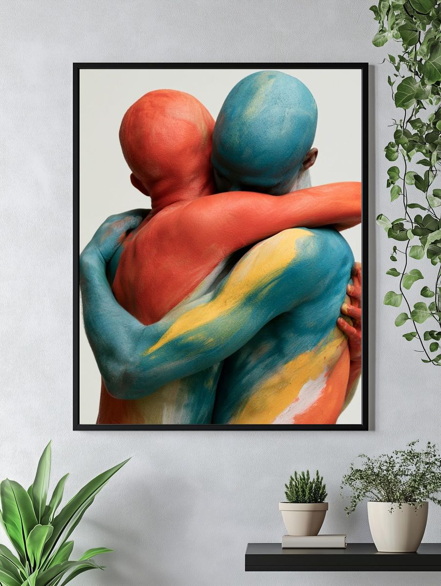 Colorful Embrace Photography Poster. — room view 4