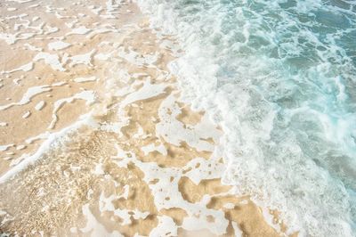 Tropical beach clear sea water. poster