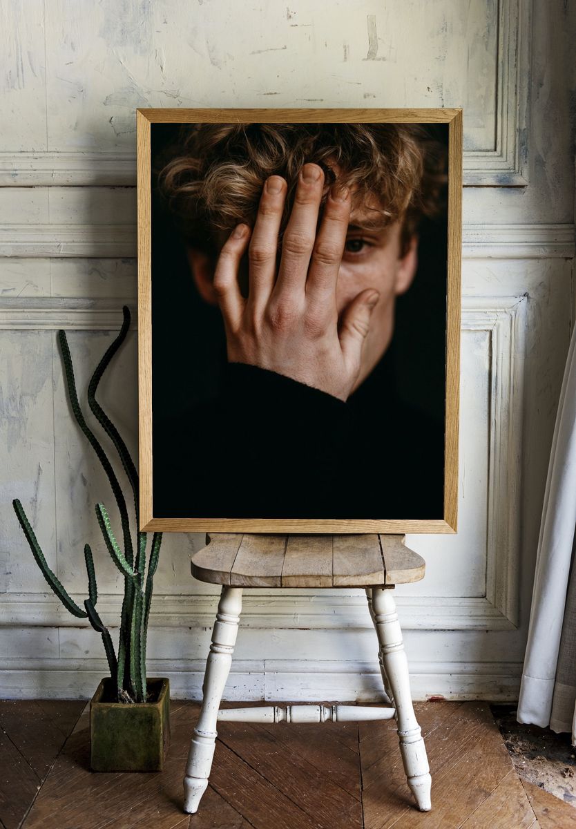 Hidden Face Portrait Poster. — room view 1