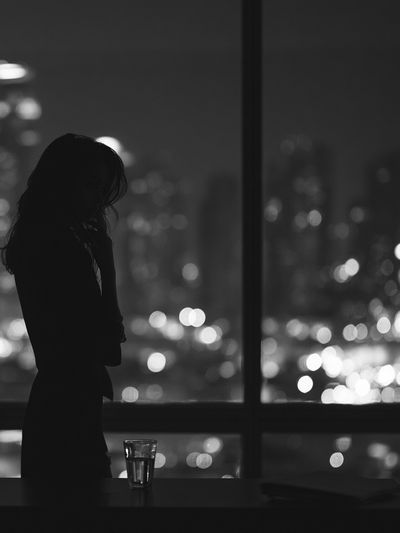 Lonely City Silhouette Photography Poster. poster