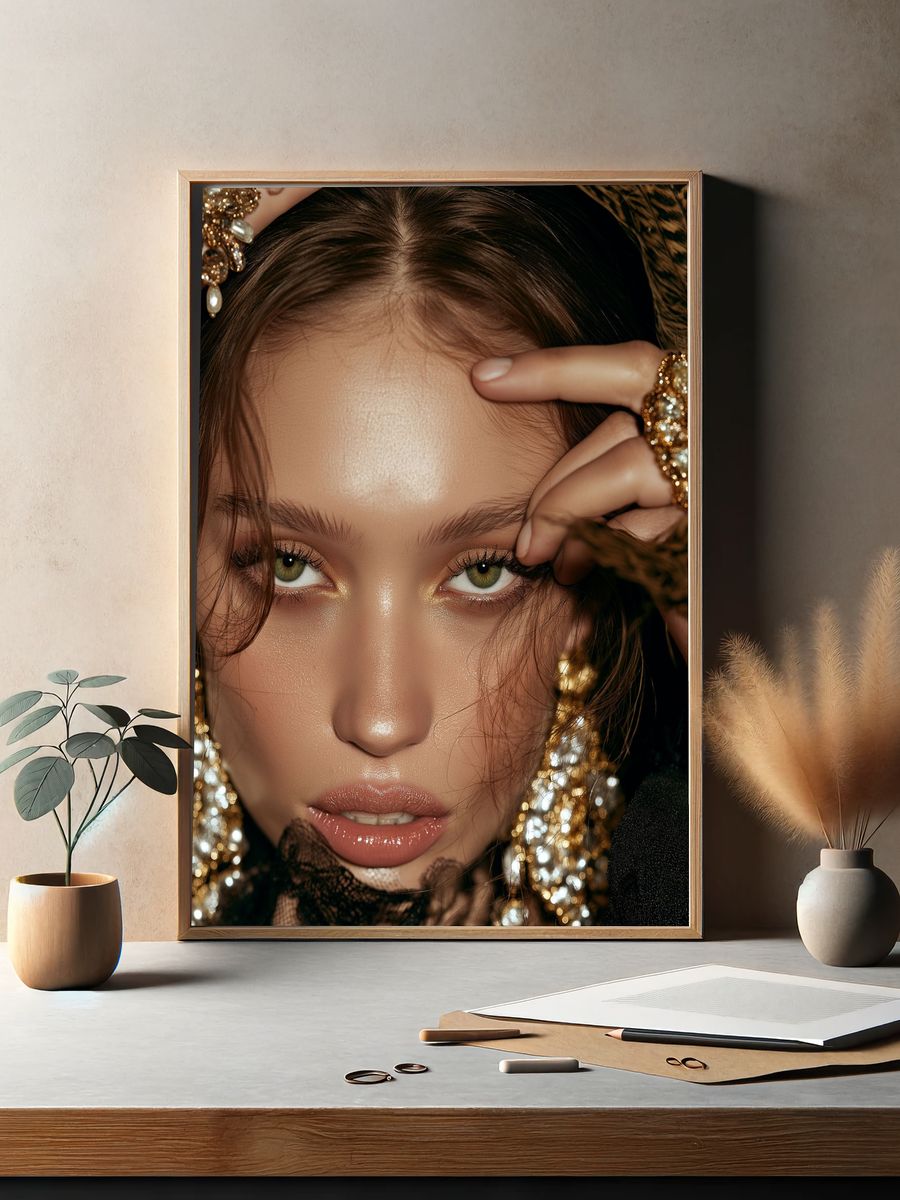 Glamorous Portrait Photography Poster. — room view 2