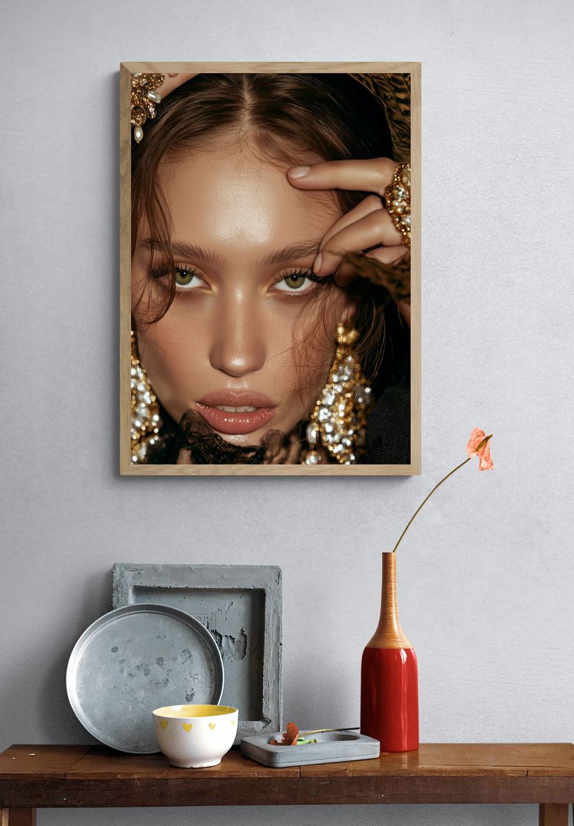 Glamorous Portrait Photography Poster. — room view 3