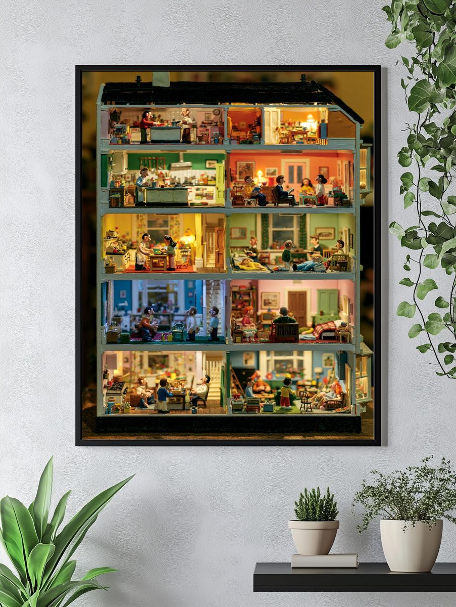 Miniature Dollhouse Interior Photography Poster. — room view 4