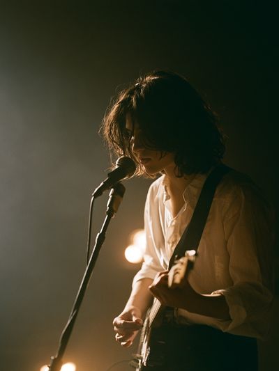 Indie Guitarist Stage Portrait Poster. poster print