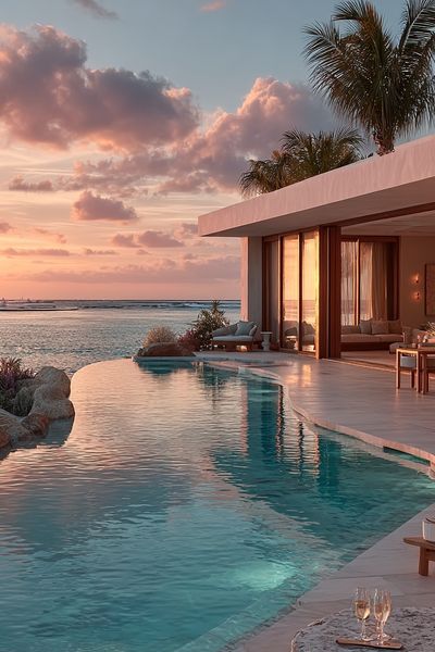 Tropical Ocean Sunset Photography Poster. poster
