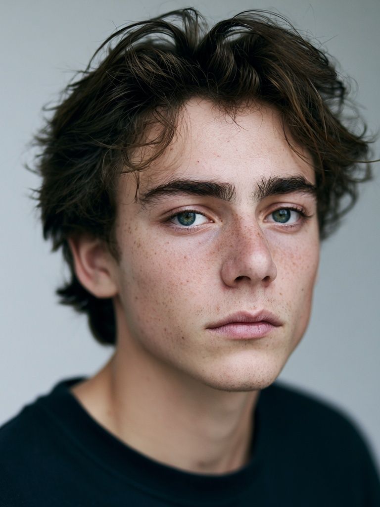 Freckled Portrait Photography Poster. poster detail