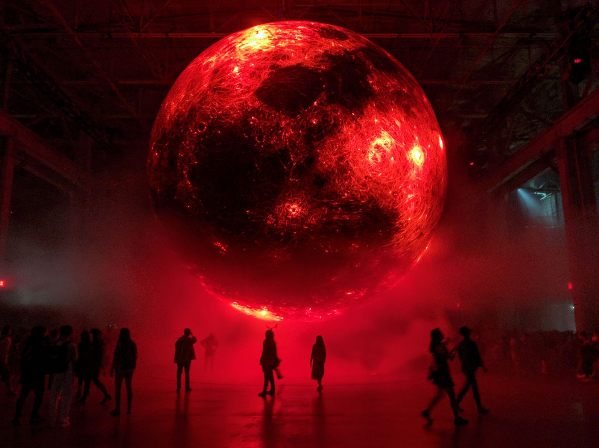 Red Orb Installation Photography Poster. poster — photography art