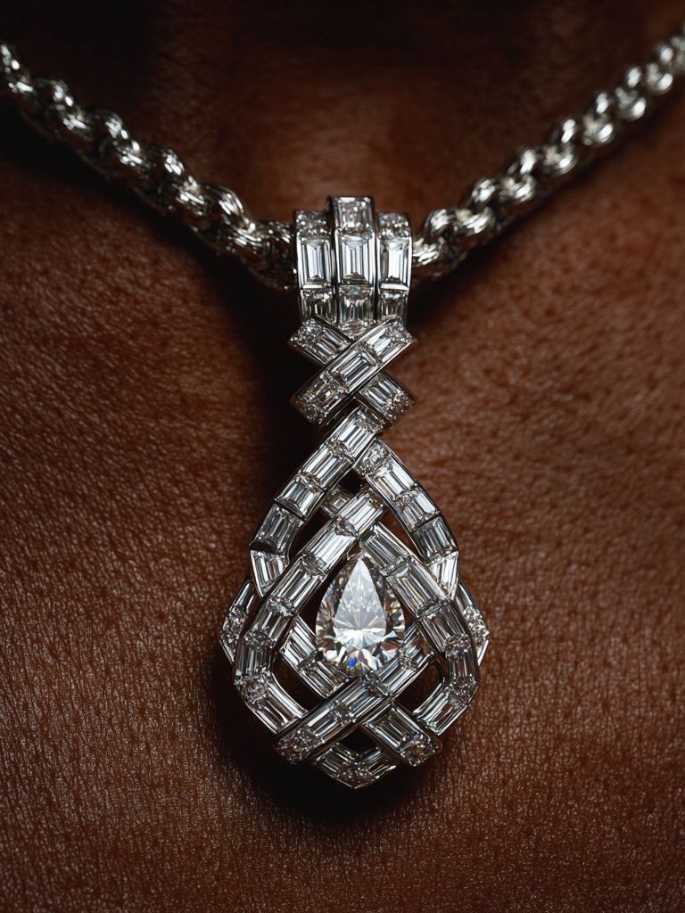 Diamond Pendant Luxury Photography Poster. poster — photography art