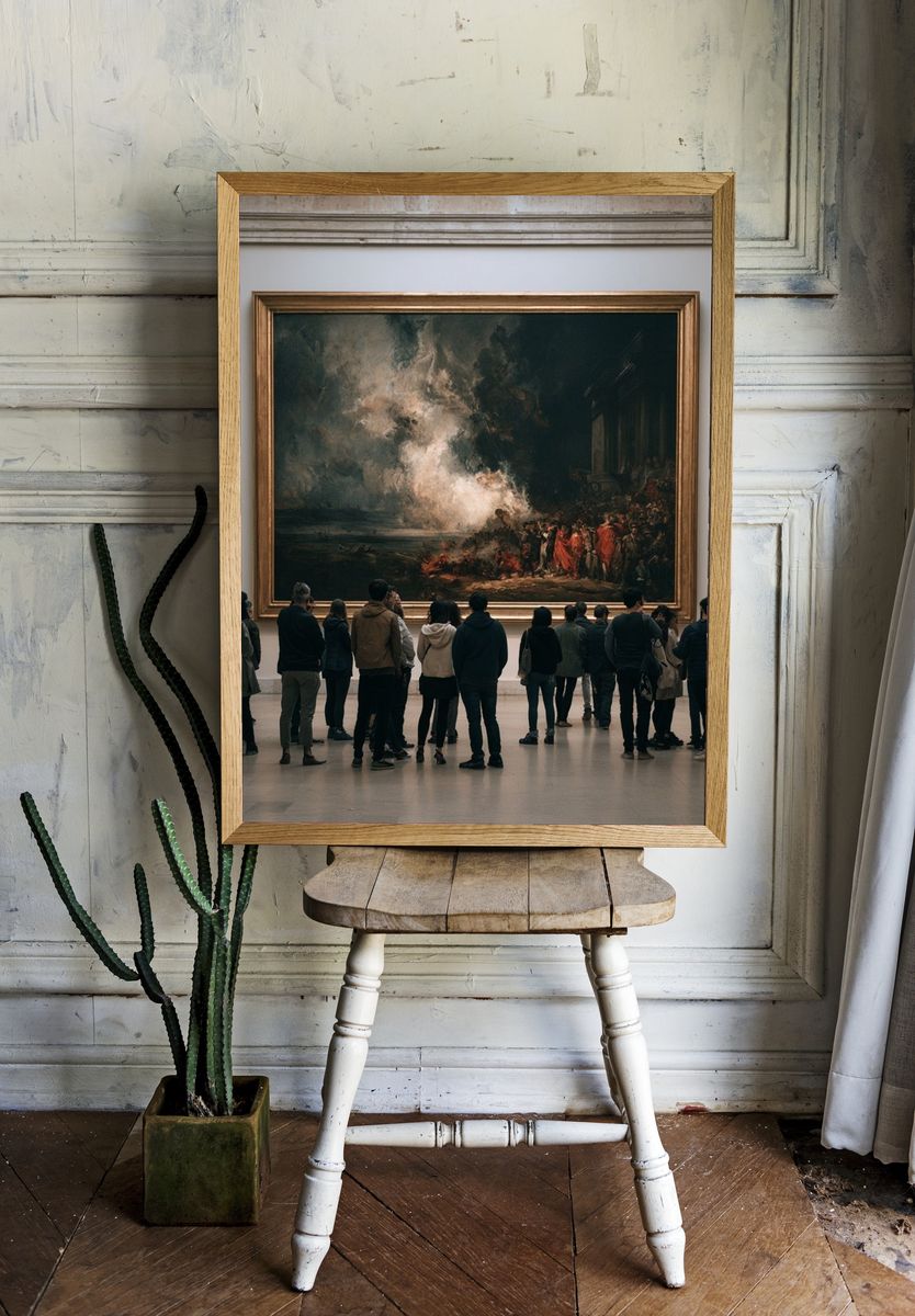 Museum Gallery Crowd Photography Poster. — room view 1