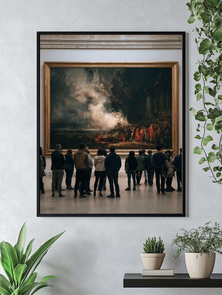 Museum Gallery Crowd Photography Poster. — room view 4