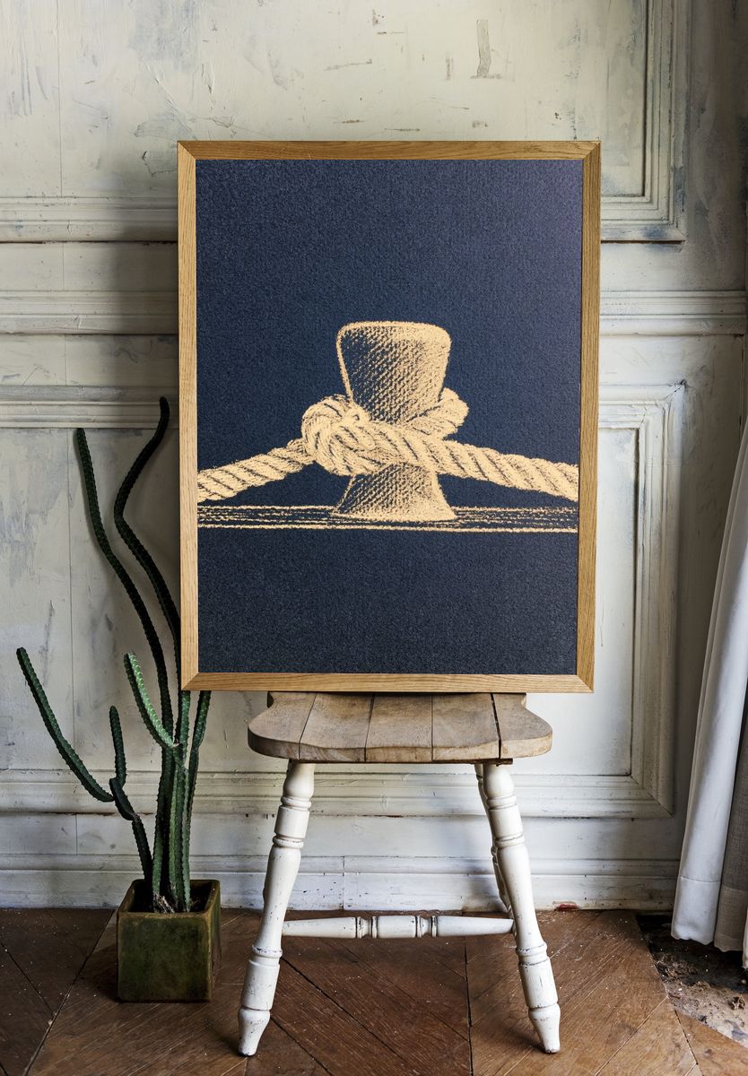 Nautical Rope Knot Photography Poster. — room view 1