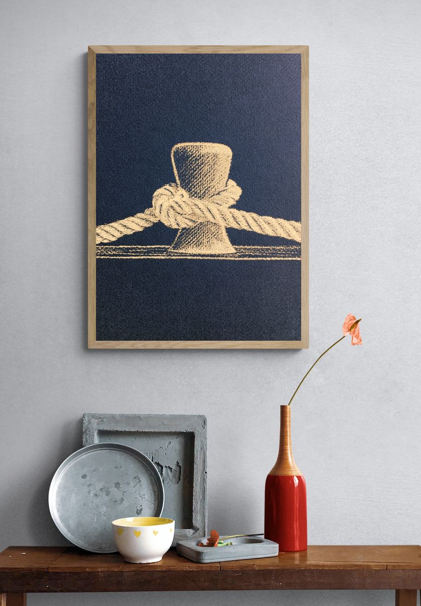 Nautical Rope Knot Photography Poster. — room view 3