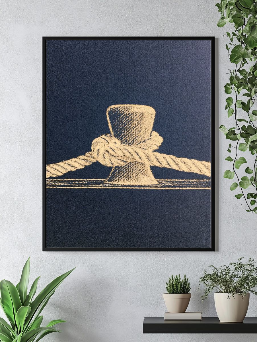 Nautical Rope Knot Photography Poster. — room view 4