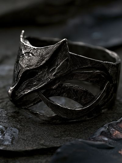 Dark Sculptural Ring Photography Poster.