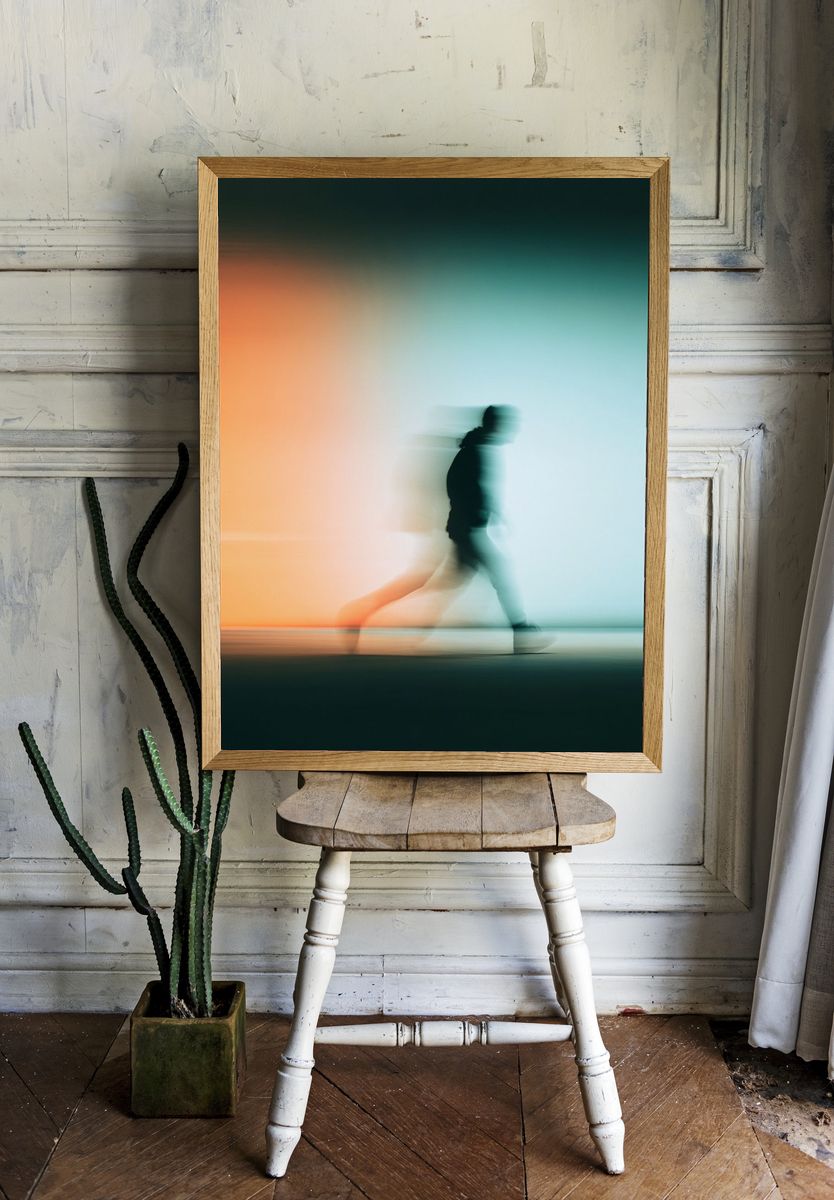 Blurred Walker Photography Print. — room view 1