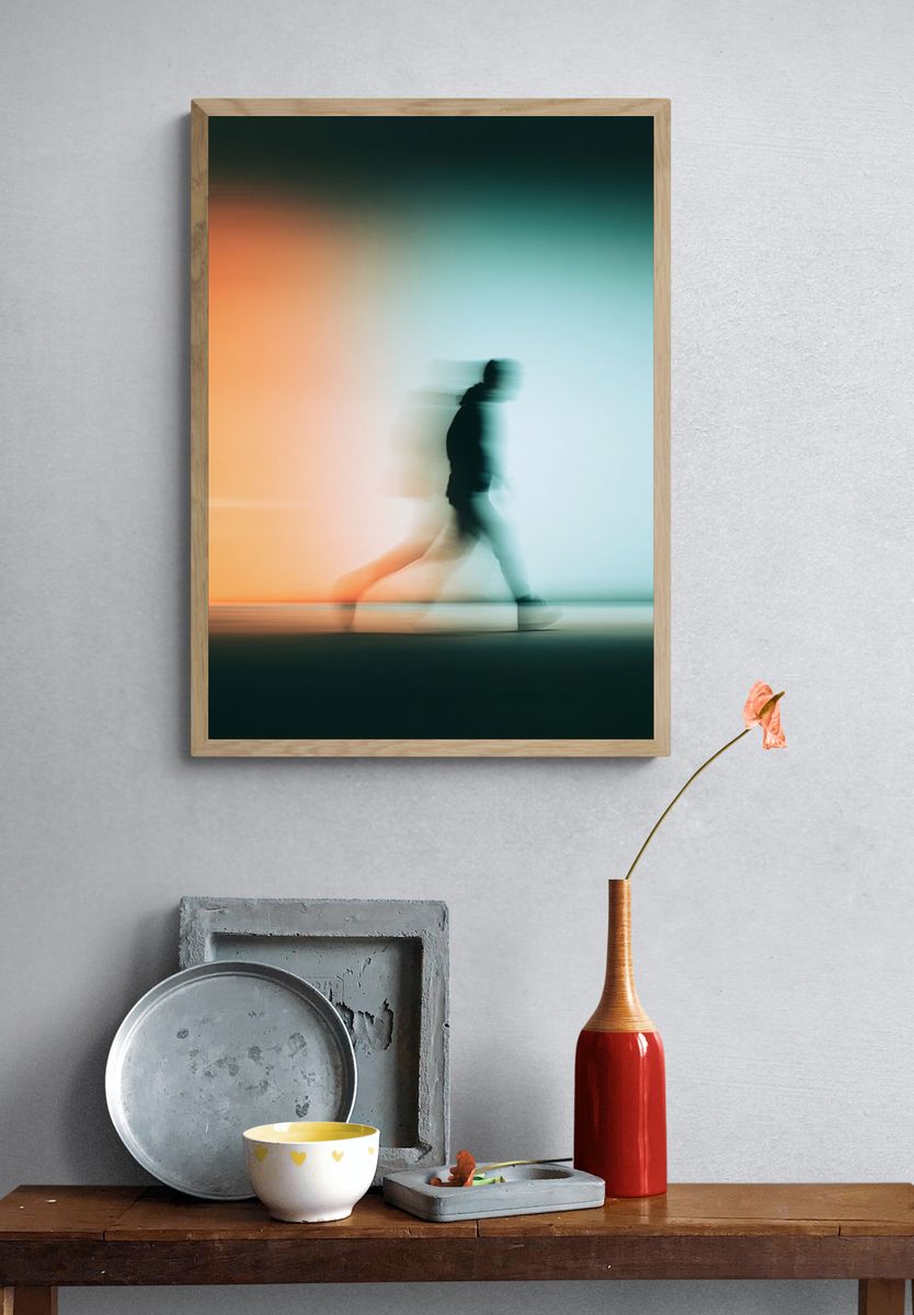 Blurred Walker Photography Print. — room view 3