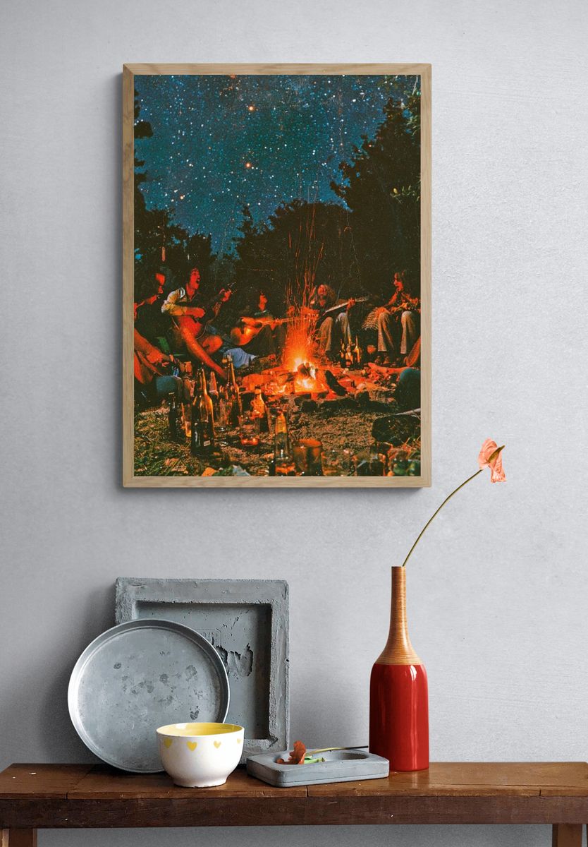 Campfire Under the Stars Poster. — room view 3
