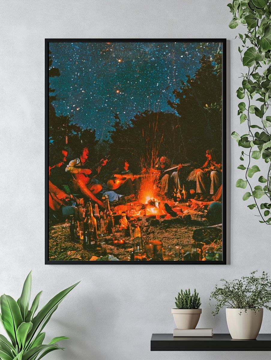 Campfire Under the Stars Poster. — room view 4