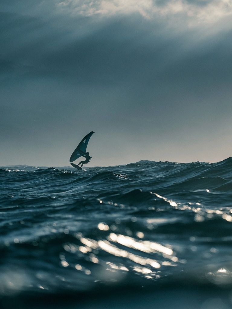 Windsurfing at Sea Photography Poster. poster — photography art