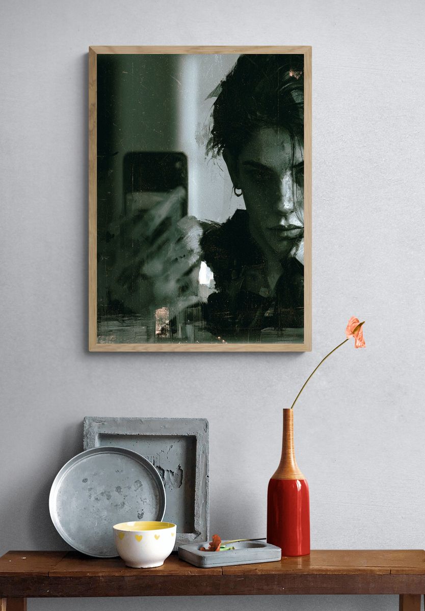 Moody Self-Portrait Photography Poster. — room view 3
