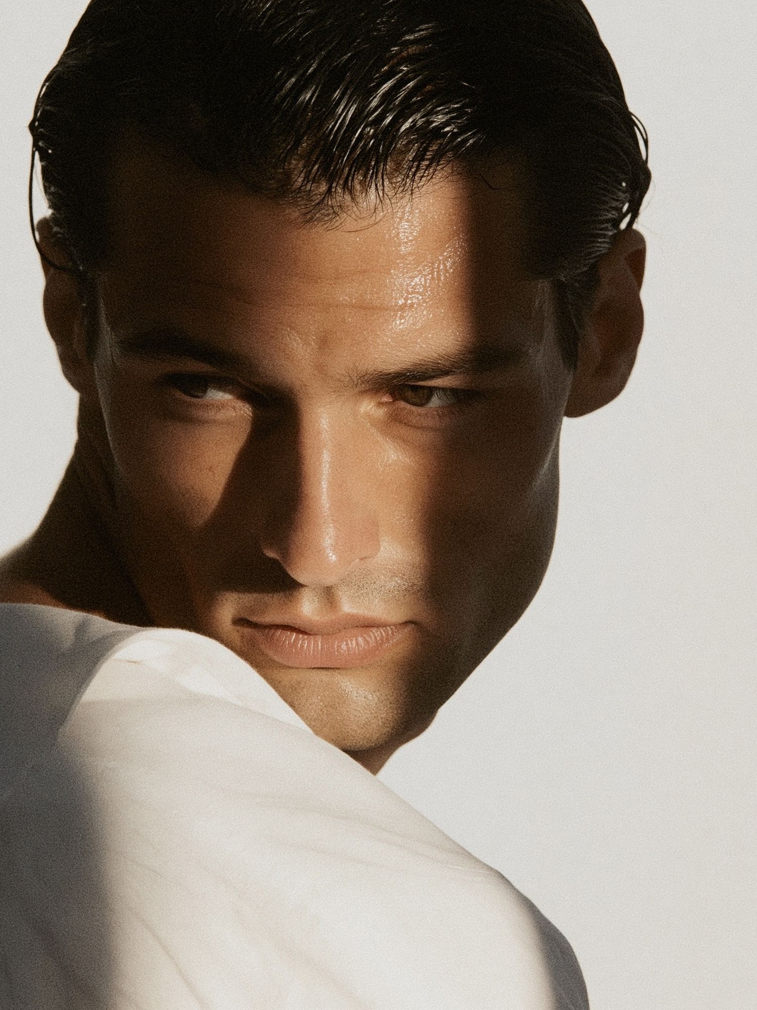 Moody Male Portrait Photography Poster. poster detail